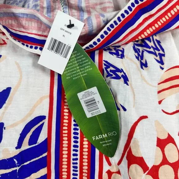 Farm Rio Mixed Lobsters Midi Skirt XL NWT - Picture 4 of 5